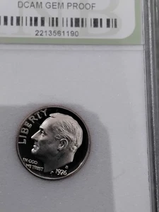1976 - S Roosevelt Dime. DCAM GEM PROOF - Picture 1 of 3
