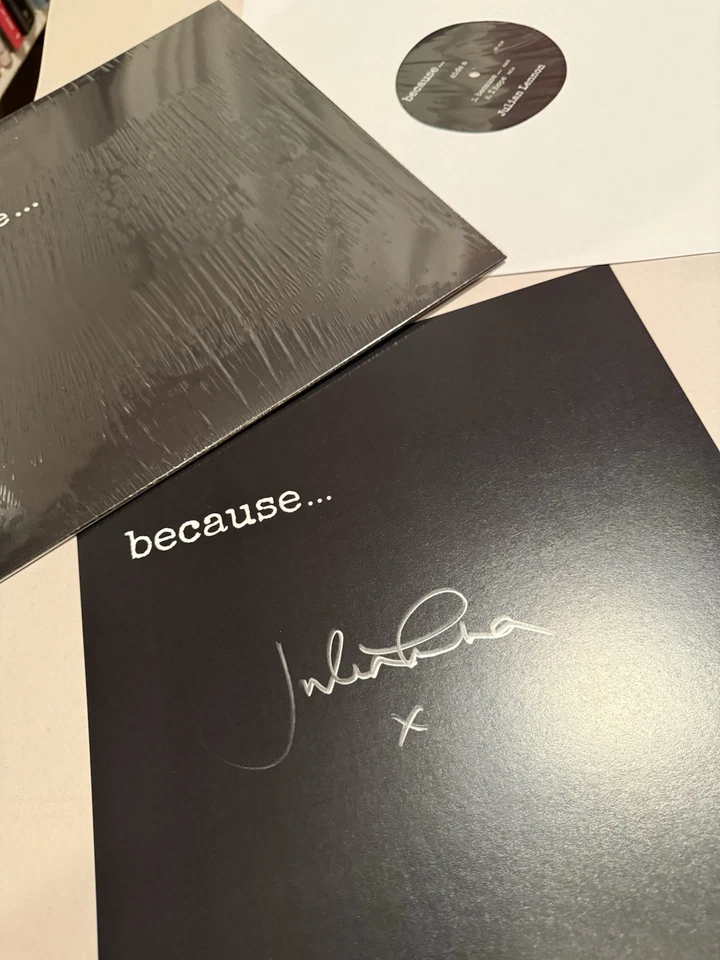 Julian Lennon SIGNED  4 Track Vinyl  BECAUS LTD EP John The Beatles RARE NEW - Image 1 of 4