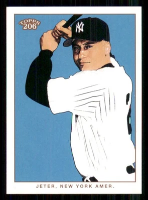 2002 Topps 206 #380A Derek Jeter Blue SP - Image 1 of 2