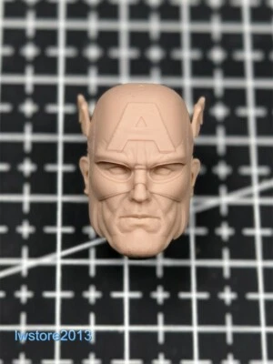 1:4 Captain America Steve Rogers Head Sculpt For 18" Male Action Figure Body Toy - Image 1 of 4