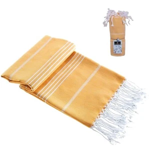 Turkish Beach Towel 100% Cotton Quick Dry, Sand Free, Lightweight, Large 39 x 71 - Picture 1 of 5
