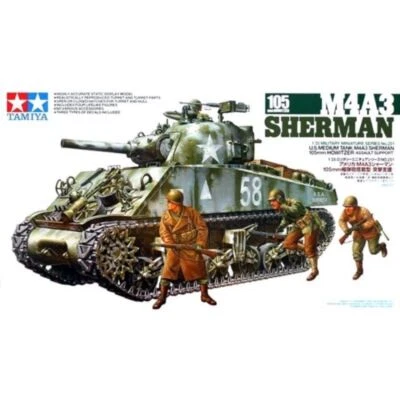 TAMIYA 1:35 KIT CARRO ARMATO U.S. MEDIUM TANK  M4A3 SHERMAN        ART 35251 - Immagine 1 di 2