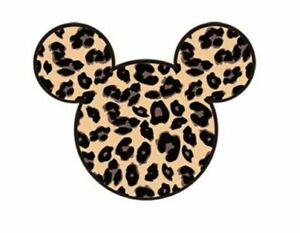 Mickey Mouse Gepard Leopard Druck Transfer Patch Aufbügeln Applikation zum Selbermachen 4"