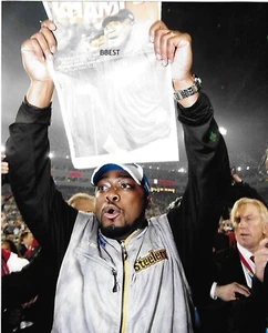 MIKE TOMLIN PITTSBURGH STEELERS COACH RARE MOMENT SBXLIII COLOR 8X10 - Picture 1 of 1