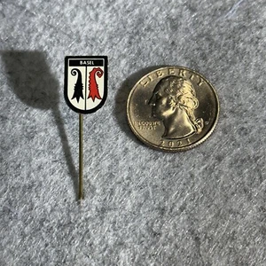 Basel Switzerland Coat of Arms Crest Vintage Stick Pin Badge #49662 - Picture 1 of 2