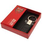 Arsenal FC Leather Key Fob Keyring In A Gift Box For Birthday Christmas Gift
