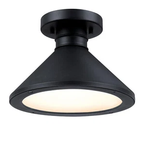 Außenleuchte Deckenlampe Balkon Leuchte Walter Schwarz E27 Deckenlicht Outdoor - Bild 1 von 7