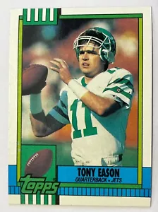 1990 NFL TOPPS TONY EASON FOOTBALL CARD #450 New York Jets - Picture 1 of 2