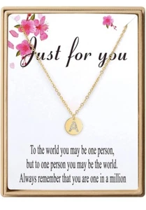 Hermoso collar inicial "A" para mujer niña Capital A joyería - Imagen 1 de 6