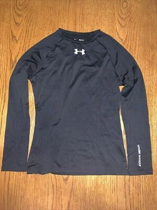 Boys Shirt Under Armour ColdGear Youth Fitted Long Sleeve Running Tee Size L - Picture 1 of 3
