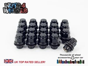 20 x Black Flat Seat OEM Alloy Wheel Nuts fits Mitsubishi Lancer - Picture 1 of 2