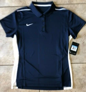 Womens Nike Short Sleeve Dri-Fit Football Polo Blue Sz M NWT $50 - Picture 1 of 4