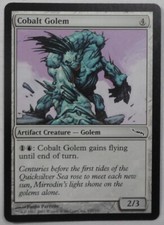 MAGIC THE GATHERING MTG 2003 MIRRODIN COBALT GOLEM ARTIFACT CARD