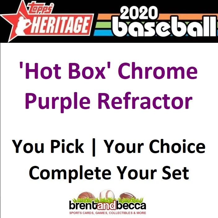 2020 Topps Heritage Hot Box Chrome Purple Refractor YOU U-PICK Complete Your Set - Image 1 of 1