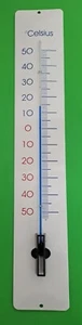 Gartenthermometer analoges Außenthermometer gut ablesbar 42 cm groß, aus Metall - Bild 1 von 2