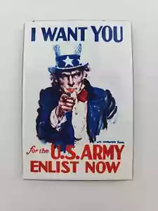 Ande Rooney Magnet I Want You for the U.S. Army Enlist Now Fridge Metal - Picture 1 of 3