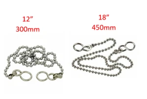 REPLACEMENT 12" 18" BASIN SINK BATH BALL PLUG CHAIN CHROME S HOOK KITCHEN - Picture 1 of 1
