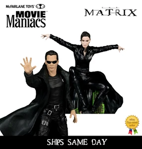 IN HAND McFarlane Toys Movie Maniacs The Matrix LE Neo & Trinity Posed Figure ๐ฉ - Picture 1 of 25
