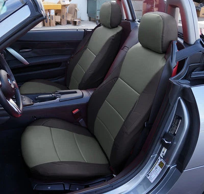 FUNDAS ASIENTO DELANTERO BMW Z4 2003-2008 VINILO NEGRO/CARBÓN A MEDIDA Foto 1 de 3