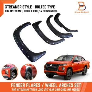 BOLTED XTREAMER Fender Flares Arches For Mitsubishi Triton Ute 19-23 MR 4DOORS - Picture 1 of 11