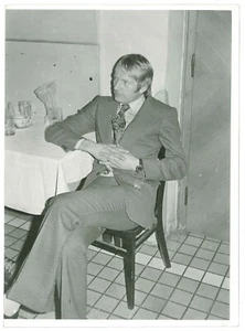 CZECHOSLOVAKIAN MOVIE ACTOR SITTING - original photograph, 1960s - Picture 1 of 1