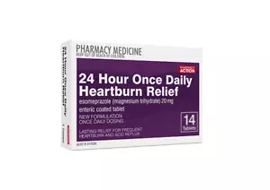 24Hour Once Daily Heartburn Relief (Same as Nexium) 14 Tablets (1 BOX) -HB1- - Picture 1 of 3
