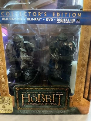3D BR Hobbit Desolation of Smaug Ltd Ed. Bookends  W/Hobbit & Five Armies BR - Image 1 of 4