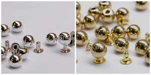 Borchie sfuse a Perla sfera con rivetto diametro 8mm colore quantita' a scelta - Picture 1 of 6