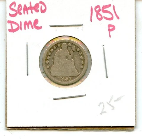 1851 Seated Liberty Dime - AZ083 Cover