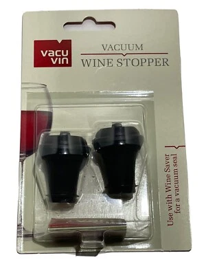 2 tapones de botella, tapones de vacío para ahorrar vino Vacu Vin Foto 1 de 3