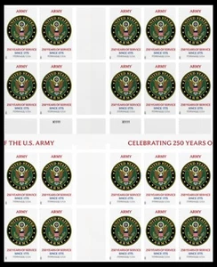 US 6003a Army 250 Years imperf NDC cross gutter block 20 A MNH 2025 - Picture 1 of 1