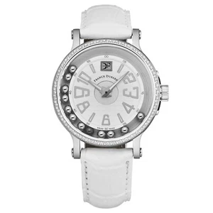 Franck Dubarry para mujer ""Crazy Balls"" esfera blanca correa de cuero blanco suiza CB-03-08 - Imagen 1 de 4