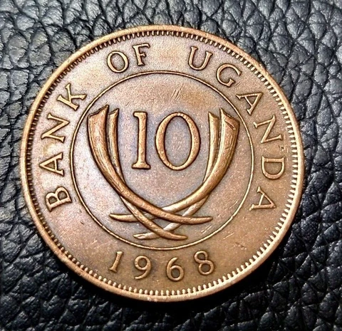 1968  Uganda 10 Cents Coin Cover