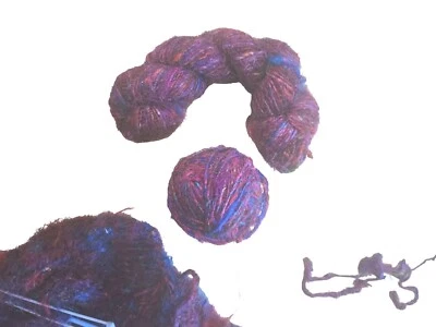 Himalaya Yarn Inc. 395 Grams/14 Oz Recycled Sari Silk Yarn From Tibet Maroon - Image 1 of 4