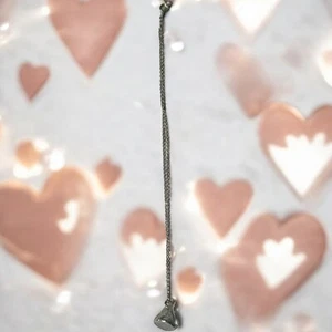 Vintage Hershey Kiss Hug Me Necklace Chain Spring Ring Closure Silver 8 in - Picture 1 of 5