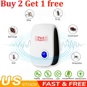 Ultrasonic Electronic Mosquito And Cockroach Repeller Mosquito Repeller New - Picture 1 of 13