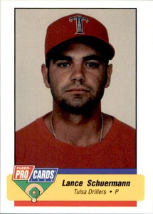 1994 Tulsa Drillers Fleer/ProCards #245 Lance Schuermann St Louis Missouri Card