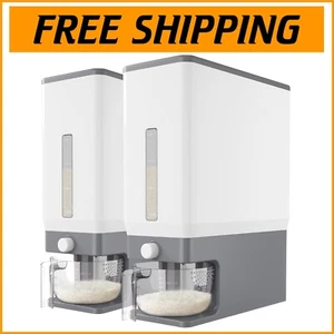 25 lbs Capacity BPA-Free Rice Storage Containers with Measuring Cups - 2 Pack - Picture 1 of 10