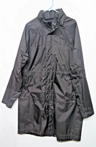 Nau Mens Black Coat Jacket X Long Sleeve Rain Hooded Weatherproof Shell Trench - Picture 1 of 9
