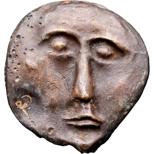 Escultura de bronce firmado - Rostro Lunar - Imagen 1 de 13
