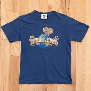 Vintage 1999 ET Universal Studios Orlando Navy TShirt USA Made Size Small - Picture 1 of 6