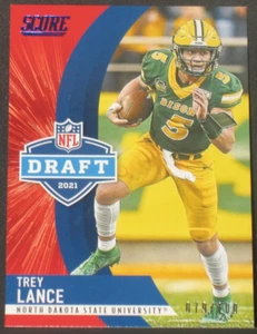 Cargadores TREY LANCE 2021 Panini Score NFL Draft rojo novato paralelo #D4 (79/100) - Imagen 1 de 2