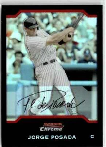 2004 Bowman Chrome Refractor Jorge Posada New York Yankees #32 - Picture 1 of 2