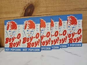 5 Vtg Advertising Theatre Circus Popcorn Boxes Cincinnati Ohio 1950s Queen City - Picture 1 of 2