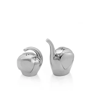nambe Savanna Collection Elephant Salt & Pepper Shakers | Set of 2 for Home D... - Picture 1 of 7