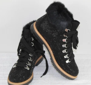 INC International Concepts Pravale Damen-Schnürstiefel 6,5 schwarz Glitzer neu mit Karton - Bild 1 von 11