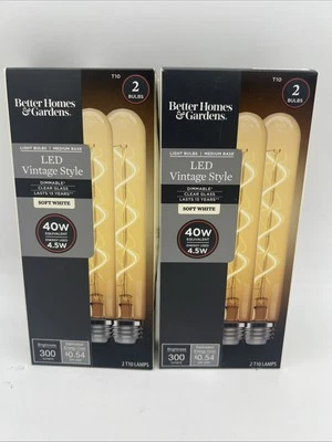 New Better Homes & Gardens LED Vintage Style Soft White Bulbs 40W 2T10 FreeS&H - Image 1 of 4