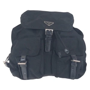 PRADA Tessuto Triangle mit Logo Rucksack schwarz schwarz silber Hardware Nylon - Bild 1 von 10
