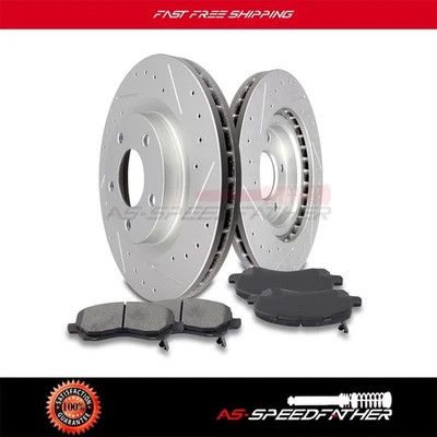 2x rotores de freno delanteros y 4x pastillas de cerámica para Jeep Patriot, brújula 2007-2008 Foto 1 de 4