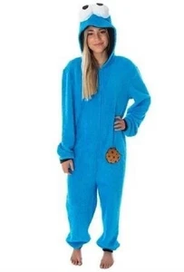 Costume mostro biscotto pigiama con cappuccio pezzo unico (adulto M) Halloween cosplay - Foto 1 di 5